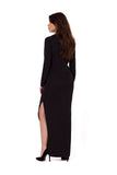 Elegant Asymmetrical Maxi Dress with Braided Detail