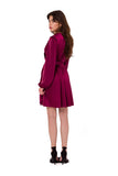 Elegant Satin Envelope Dress with Long Sleeves