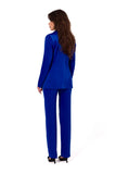Elegant Satin Jacket with Decorative Button Closure