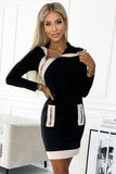 Two-Tone Zipper Dress for Work & Casual Occasions
