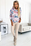 Comfortable Hooded Sweatshirt with Gold Hexagon Pattern