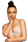 Elegant Lace Push-Up Bra with Adjustable Straps