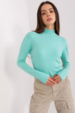 Elegant Striped Turtleneck Long-Sleeve Sweater