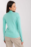Elegant Striped Turtleneck Long-Sleeve Sweater