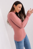 Elegant Striped Turtleneck Long-Sleeve Sweater