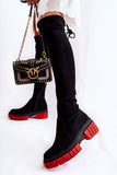 Elegant Over-the-Knee Eco-Suede Women's Boots with Zipper
