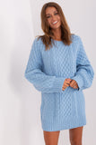 Oversized Long Sweater with Unique Variegated Texture