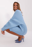 Oversized Long Sweater with Unique Variegated Texture