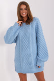Oversized Long Sweater with Unique Variegated Texture