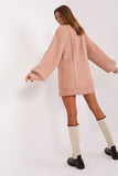 Oversized Long Sweater with Variegated Fabric Texture