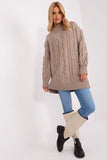 Oversized Turtleneck Sweater with Variegated Texture