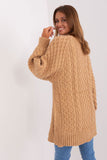 Oversized Long Sweater with Variegated Texture