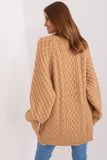 Oversized Long Sweater with Variegated Texture