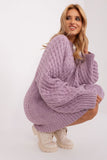 Oversized Long Sweater with Unique Variegated Texture