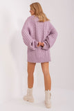 Oversized Long Sweater with Unique Variegated Texture