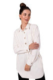 Elegant Loose-Fit Tunic with Pocket and Button Cuffs