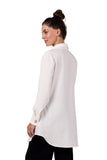 Elegant Loose-Fit Tunic with Pocket and Button Cuffs