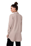 Elegant Loose-Fit Tunic with Pocket and Button Cuffs