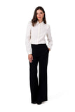 Stylish Wide-Leg Cotton Sweatpants with Pockets