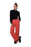 Stylish Wide Leg Cotton Sweatpants with Pockets