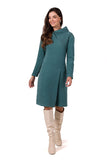 Chic High Collar Midi Dress for Any Occasion