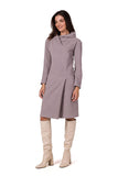 Chic High Collar Midi Dress for All Occasions