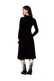 Elegant V-Neck Dress with Pleats and Chic Pockets