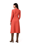 Elegant V-Neck Dress with Pockets and Chic Pleats