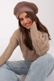 Classic Plain Beret with Elegant Antenna Detail