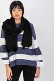 Cozy Openwork Scarf with Decorative Pom-Poms for Winter