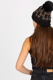 Cozy Winter Pom-Pom Beanie with Wide Cuff for Warmth