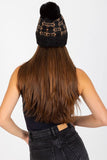 Cozy Winter Pom-Pom Beanie with Wide Cuff for Warmth