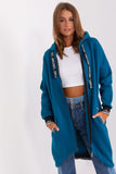 Cozy Extended Sweatshirt with Hood and Pockets