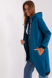 Cozy Extended Sweatshirt with Hood and Pockets