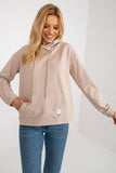 Cozy Hooded Sweatshirt with Kangaroo Pocket and Patch Detail