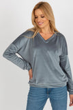 Elegant Velour Sweatshirt for Everyday Casual Style
