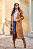 Lined Waist-Tied Coat with Pockets and Back Slit