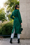 Warm Tied Waist Coat with Pockets and Back Slit