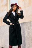 Lined Tied Coat with Pockets and Back Slit