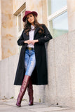 Lined Tied Coat with Pockets and Back Slit