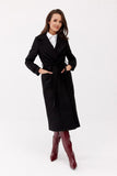 Lined Tied Coat with Pockets and Back Slit