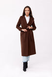 Lined Tied Coat with Pockets and Back Slit