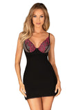 Elegant Velvet Chemise & Thong Lingerie Set