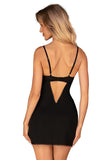 Elegant Velvet Chemise & Thong Lingerie Set