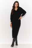 Versatile long sweater-dress with a heart neckline.