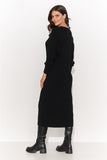 Versatile long sweater-dress with a heart neckline.