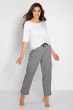 Elegant Comfort Pajama Set with Pockets and Print Design