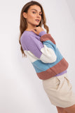 Striped Casual Style Sweater with Boat Neckline