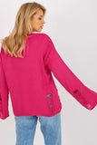Elegant Boat Neck Casual Sweater with Unique Holes