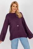 Elegant Boat Neck Casual Sweater with Unique Holes